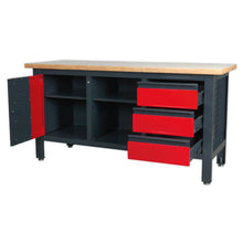 Load image into Gallery viewer, Sealey Workstation, 3 Drawers, 1 Cupboard & Open Storage