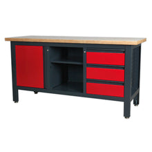Load image into Gallery viewer, Sealey Workstation, 3 Drawers, 1 Cupboard & Open Storage