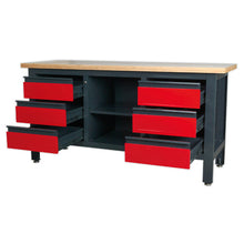 Load image into Gallery viewer, Sealey Workstation, 6 Drawers & Open Storage