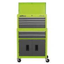 Load image into Gallery viewer, Sealey Topchest & Rollcab Combination 6 Drawer Ball-Bearing Slides - Green/Grey
