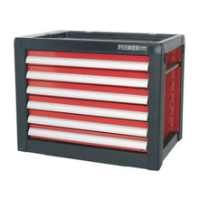 Load image into Gallery viewer, Sealey Topchest & Rollcab Combination 14 Drawer Ball-Bearing Slides - Red/Grey & 1233pc Tool Kit (Premier)