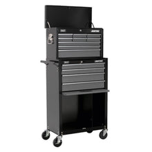 Load image into Gallery viewer, Sealey Topchest & Rollcab Combination 13 Drawer Ball-Bearing Slides - Black/Grey