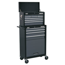 Load image into Gallery viewer, Sealey Topchest & Rollcab Combination 13 Drawer Ball-Bearing Slides - Black/Grey