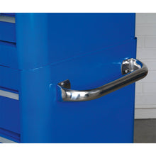 Load image into Gallery viewer, Sealey Retro Style Wide Topchest & Rollcab Combination 10 Drawer Blue/White Stripes