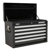 Load image into Gallery viewer, Sealey Topchest & Rollcab Combination 10 Drawer Ball-Bearing Slides - Black & 148pc Tool Kit