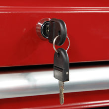 Load image into Gallery viewer, Sealey Topchest 10 Drawer Ball-Bearing Slides (45mm) - Red (Tumbler Lock)