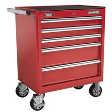 Load image into Gallery viewer, Sealey Topchest & Rollcab Combination 10 Drawer Ball-Bearing Slides - Red & 148pc Tool Kit