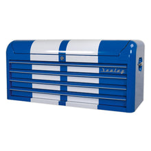 Load image into Gallery viewer, Sealey Topchest 4 Drawer Wide Retro Style - Blue, White Stripes