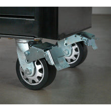 Load image into Gallery viewer, Sealey Rollcab 6 Drawer Wide Retro Style - Black, Red Anodised Drawer Pulls