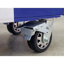 Load image into Gallery viewer, Sealey Retro Style Wide Topchest & Rollcab Combination 10 Drawer Blue/White Stripes