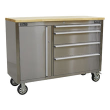 Load image into Gallery viewer, Sealey Mobile Stainless Steel Tool Cabinet 4 Drawer