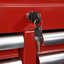 Load image into Gallery viewer, Sealey Topchest 10 Drawer Ball-Bearing Slides (45mm) - Red (Cylinder Lock)