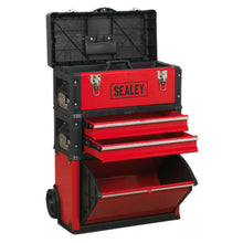 Load image into Gallery viewer, Sealey Mobile Steel/Composite Toolbox - 3 Compartment