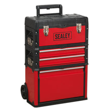Load image into Gallery viewer, Sealey Mobile Steel/Composite Toolbox - 3 Compartment