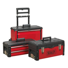 Load image into Gallery viewer, Sealey Mobile Steel/Composite Toolbox - 3 Compartment