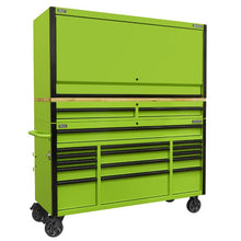 Load image into Gallery viewer, Sealey 15 Drawer 1549mm Mobile Trolley, Wooden Worktop, Hutch, 2 Drawer Riser