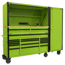Load image into Gallery viewer, Sealey 15 Drawer 1549mm Mobile Trolley, Wooden Worktop, Hutch, 2 Drawer Riser & Side Locker