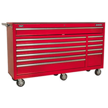 Load image into Gallery viewer, Sealey Rollcab 12 Drawer Heavy-Duty Ball-Bearing Slides Red (AP6612)