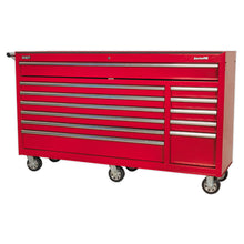 Load image into Gallery viewer, Sealey Rollcab 12 Drawer Heavy-Duty Ball-Bearing Slides Red (AP6612)