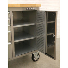 Load image into Gallery viewer, Sealey Mobile Stainless Steel Tool Cabinet 10 Drawer & Cupboard