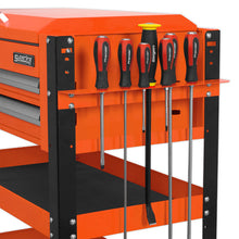 Load image into Gallery viewer, Sealey Heavy-Duty Mobile Tool & Parts Trolley - 2 Drawers & Lockable Top - Orange
