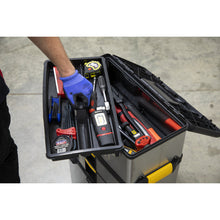 Load image into Gallery viewer, Sealey Mobile Stainless Steel/Composite Toolbox - 3 Compartment