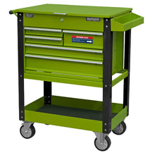 Load image into Gallery viewer, Sealey Heavy-Duty Mobile Tool & Parts Trolley - 5 Drawers & Lockable Top - Hi-Vis Green