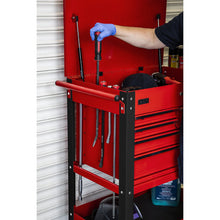 Load image into Gallery viewer, Sealey Heavy-Duty Mobile Tool & Parts Trolley - 5 Drawers & Lockable Top - Red
