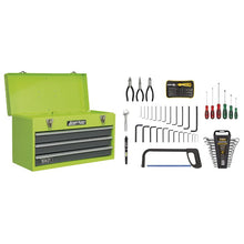 Load image into Gallery viewer, Sealey Portable Toolchest 3 Drawer Ball-Bearing Slides - Hi-Vis & 93pc Tool Kit
