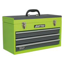 Load image into Gallery viewer, Sealey Toolchest 3 Drawer Portable, Ball-Bearing Slides - Green/Grey