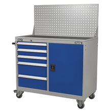 Load image into Gallery viewer, Sealey Industrial Mobile Workstation 5 Drawer & 1 Shelf Locker
