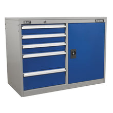 Load image into Gallery viewer, Sealey Industrial Cabinet/Workstation 5 Drawer & 1 Shelf Locker