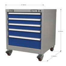Load image into Gallery viewer, Sealey Mobile Industrial Cabinet 5 Drawer (API5657B)
