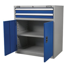 Load image into Gallery viewer, Sealey Industrial Cabinet 2 Drawer & 1 Shelf Double Locker