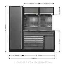 Load image into Gallery viewer, Sealey Superline PRO 1.96M Storage System - Stainless Steel Worktop (APMSSTACK09SS)
