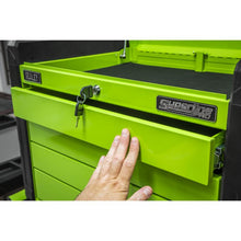 Load image into Gallery viewer, Sealey 4 Drawer Push-to-Open Topchest, Ball-Bearing Slides - Hi-Vis Green