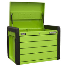 Load image into Gallery viewer, Sealey 4 Drawer Push-to-Open Topchest, Ball-Bearing Slides - Hi-Vis Green