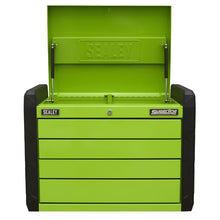 Load image into Gallery viewer, Sealey 4 Drawer Push-to-Open Topchest, Ball-Bearing Slides - Hi-Vis Green