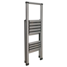 Load image into Gallery viewer, Sealey Aluminium Professional Folding Step Ladder 2-Step 150kg Capacity