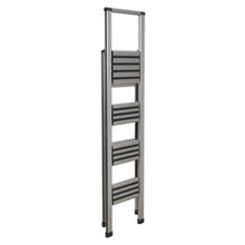 Load image into Gallery viewer, Sealey Aluminium Professional Folding Step Ladder 4-Step 150kg Capacity