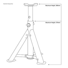 Load image into Gallery viewer, Sealey Axle Stands (Pair) 2 Tonne Capacity per Stand - Folding Type