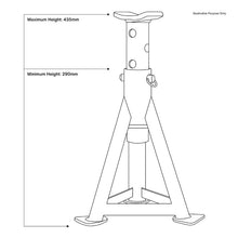 Load image into Gallery viewer, Sealey Axle Stands (Pair) 3 Tonne Capacity per Stand - Red