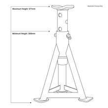 Load image into Gallery viewer, Sealey Axle Stands (Pair) 6 Tonne Capacity per Stand - Red