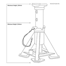Load image into Gallery viewer, Sealey Short Axle Stands (Pair) 7 Tonne Capacity per Stand