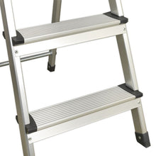 Load image into Gallery viewer, Sealey Aluminium Step Ladder 3-Tread EN 131