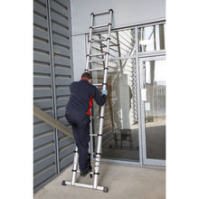 Load image into Gallery viewer, Sealey Aluminium Telescopic Ladder 11-Tread EN 131
