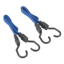 Load image into Gallery viewer, Sealey Flat Bungee Cord Set 2pc 460mm