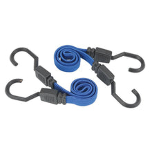 Load image into Gallery viewer, Sealey Flat Bungee Cord Set 2pc 460mm