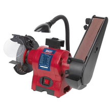 Load image into Gallery viewer, Sealey Bench Grinder 150mm (6"), 50mm Belt Sander & Worklight 250W/230V