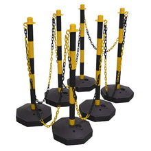 Load image into Gallery viewer, Sealey Black/Yellow Post & Chain Kit 25m